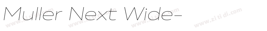 Muller Next Wide字体转换
